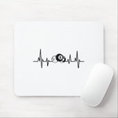 Heartbeat Rack Pool Billiard Player Billiard Cue Mousepad (Mit Mouse)