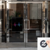 Heartbeat Rainbow Pride LGBTQ Alleinstehend Fensteraufkleber (Büro Tür)