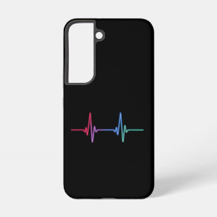 Heartbeat Rainbow Pride LGBTQ Alleinstehend Samsung Galaxy Hülle
