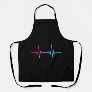 Heartbeat Regenbogen Stolz LGBTQ Verbündeter Schürze