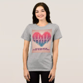 Heartbeat Rhythm Liebe Design Tri-Blend Shirt (Vorderseite voll)