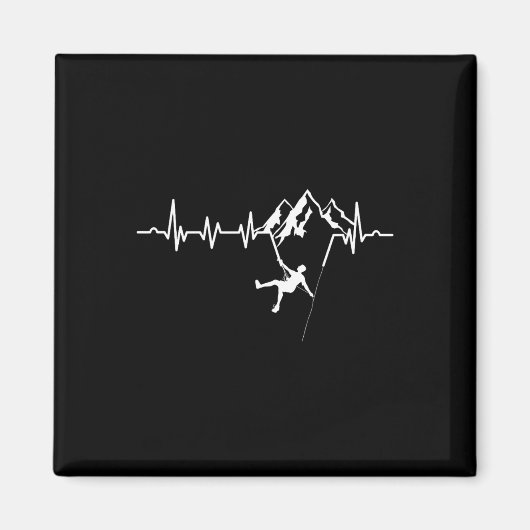 Heartbeat Rock Klettern Bouldern Bergsteigen Magnet (Vorne)