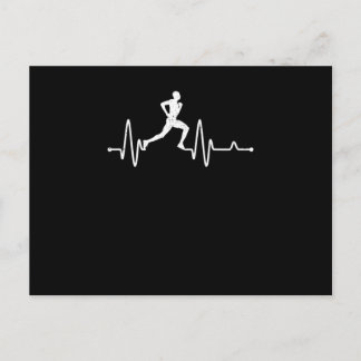 Heartbeat-Run-Puls-Läufer lustige Spur und Fit Postkarte