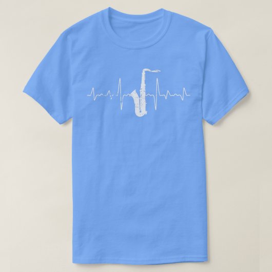 Heartbeat Saxophon T-Shirt (Design vorne)
