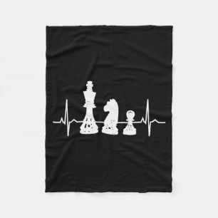 Heartbeat Schach - König Springer Bauer Schachfigu Fleecedecke
