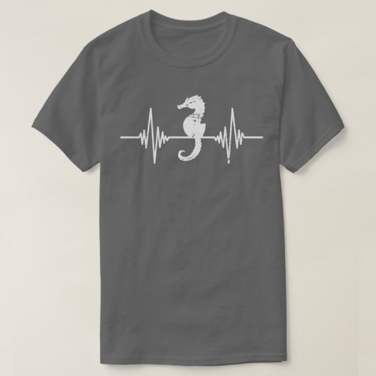 Heartbeat-Seepferd T-Shirt (Design vorne)