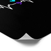 Heartbeat Semicolon Gift Suicide Prevention Awaren Poster (Ecke)