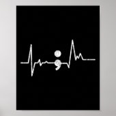 Heartbeat Semicolon Suicide Prevention Awareness G Poster (Vorne)
