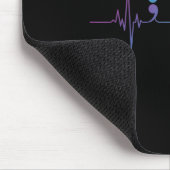 Heartbeat Semicolon Suicide Prevention Awareness Mousepad (Ecke)