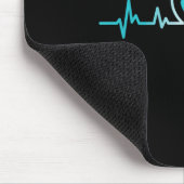 Heartbeat Semicolon Suicide Prevention Mental Awar Mousepad (Ecke)