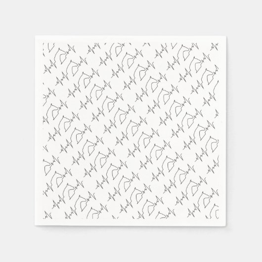 Heartbeat Serviette (Vorderseite)