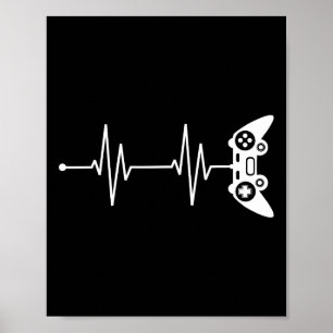 Heartbeat-Shirt-Geschenk für Video-Game-Lover-Vide Poster