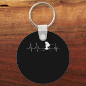HeartBeat Skiing Gift For Skiers Schlüsselanhänger (Vorderseite)