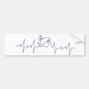 Heartbeat, Snowmobile Autoaufkleber