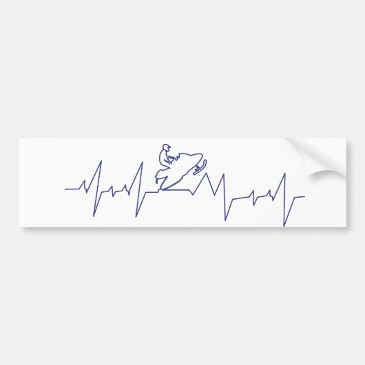 Heartbeat, Snowmobile Autoaufkleber (Vorne)