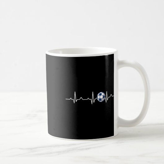 Heartbeat Soccer Lover Gift Kaffeetasse (Rechts)