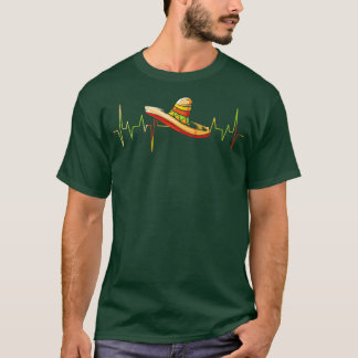 Heartbeat Sombrero Heartbeat Mexico Cinco T-Shirt