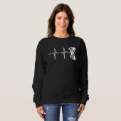 Heartbeat Spiel Controller Boys Damen Sweatshirt (Vorne ganz)