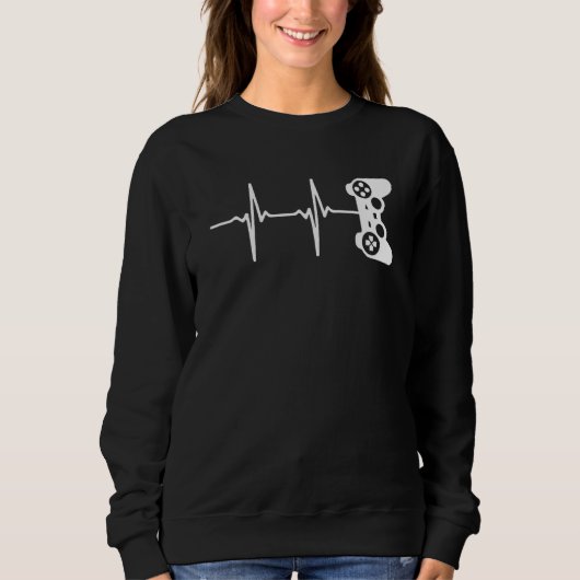 Heartbeat Spiel Controller Boys Damen Sweatshirt (Vorderseite)