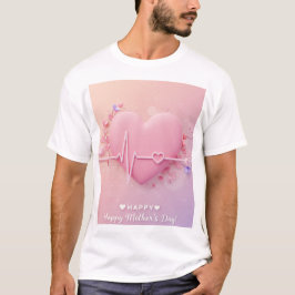 Heartbeat-T-Shirt der Mutter: 3D-Liebe Grafik T-Shirt