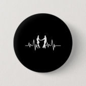 Heartbeat Tango Dancing Samba Dancer Button (Vorderseite)