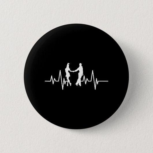 Heartbeat Tango Dancing Samba Dancer Button (Vorderseite)