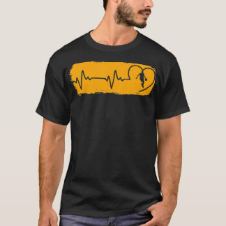 Heartbeat Team Players spielen Sportliga Basketbal T-Shirt