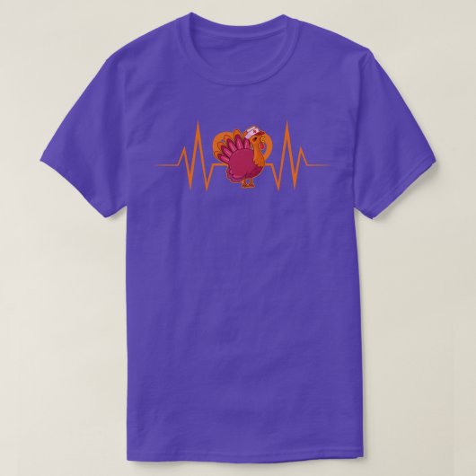 Heartbeat Turkey Nurse Erntedank Scrub Top Fall (Design vorne)