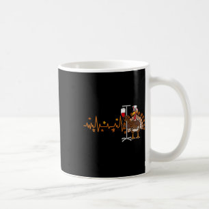 Heartbeat Turkey Nurse Erntedank Scrub Top Fall Kaffeetasse