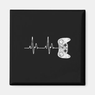 Heartbeat Video Game Lover Shirt Magnet