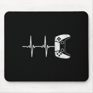 Heartbeat Video Games Gaming Boys Teens Men Mousepad