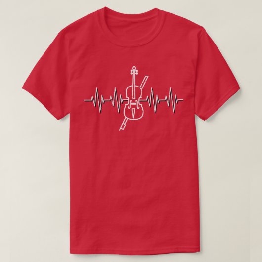 Heartbeat Violin T-Shirt (Design vorne)