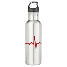 Heartbeat Wasserflasche aus nicht rostendem Stahl