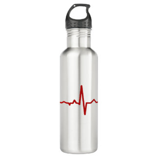 Heartbeat Wasserflasche aus nicht rostendem Stahl Edelstahlflasche