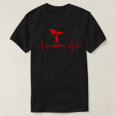 Heartbeat Wing Foiling Surfer Geschenk Idee Cl T-Shirt (Design vorne)