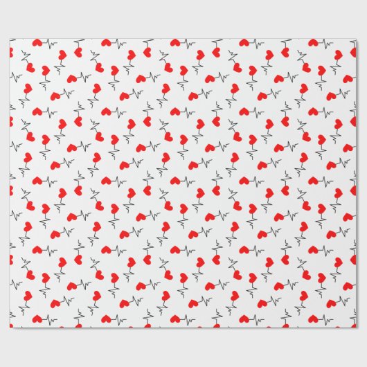Heartbeat Wrapping Paper Geschenkpapier (Flach)