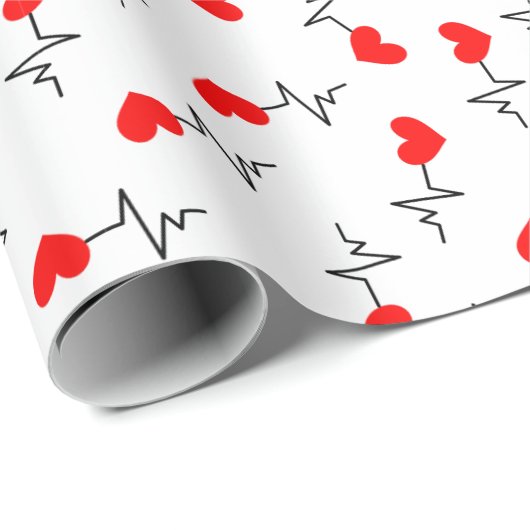 Heartbeat Wrapping Paper Geschenkpapier (Rolleneckpunkt)