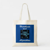 "Heartbeats and Algorithms" Futuristische Liebe Tragetasche (Rückseite)