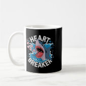 Heartbreaker Shark Cute Funny Love Design For Vale Kaffeetasse (Links)