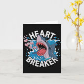 Heartbreaker Shark Cute Funny Love Design For Vale Karte (Gelbe Blume)