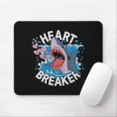 Heartbreaker Shark Cute Funny Love Design For Vale Mousepad (Mit Mouse)