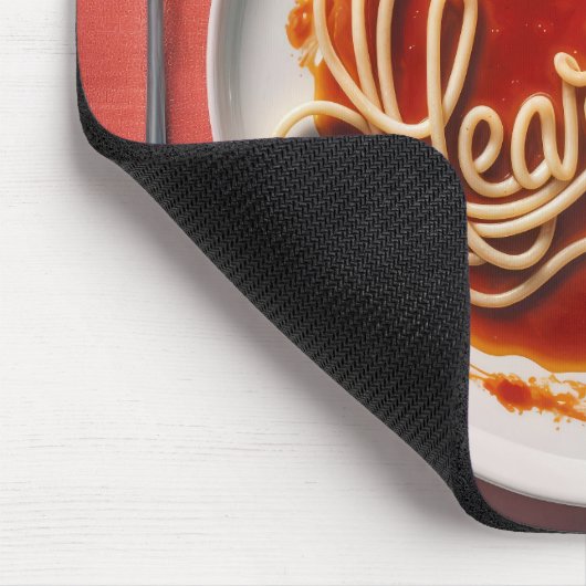 Heartburn Spaghetti Dinner Mousepad (Ecke)