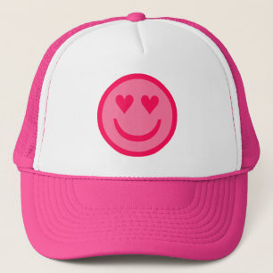 Hearteyes Happy Face Trucker Hat Truckerkappe