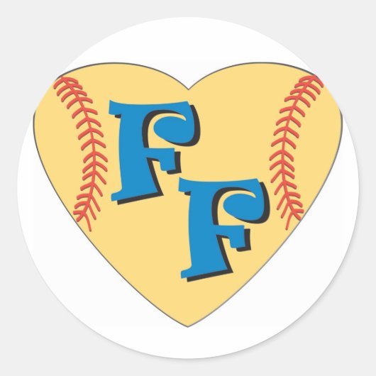 Heartfan Runder Aufkleber (Vorderseite)