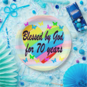 HEARTFELT 70. GEBURTSTAGSPAPIER-TELLER PAPPTELLER (Party)