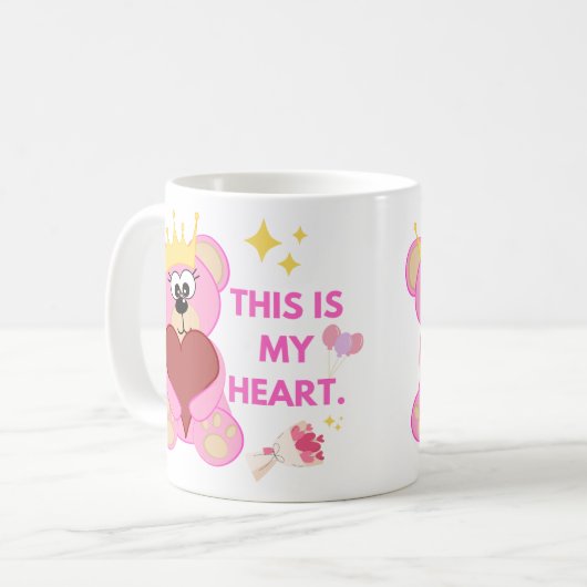 Heartfelt Bear Hug Tasse (Vorderseite Links)