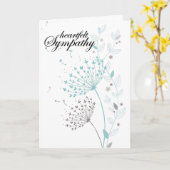 "Heartfelt Beileid" - Lüster-Grüße-Karte Karte (Gelbe Blume)