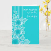 Heartfelt Beileid vom Gruppen-Geschäft oder Karte (Gelbe Blume)