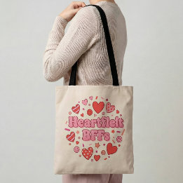 Heartfelt BFFs Friendship Tote Bag Best Friend Gif Tasche