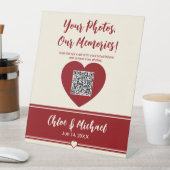 Heartfelt Blooms Hochzeiten Foto Sharing QR Code Sockelschild (In Situ)